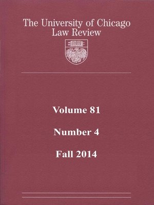 cover image of University of Chicago Law Review